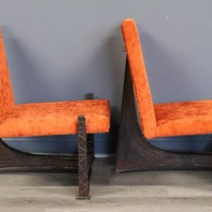 Paul Evans, Forged Steel Lounge Chairs, USA