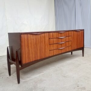 Elliott of Newbury Sideboard 1960s Zebrano Teak Vintage